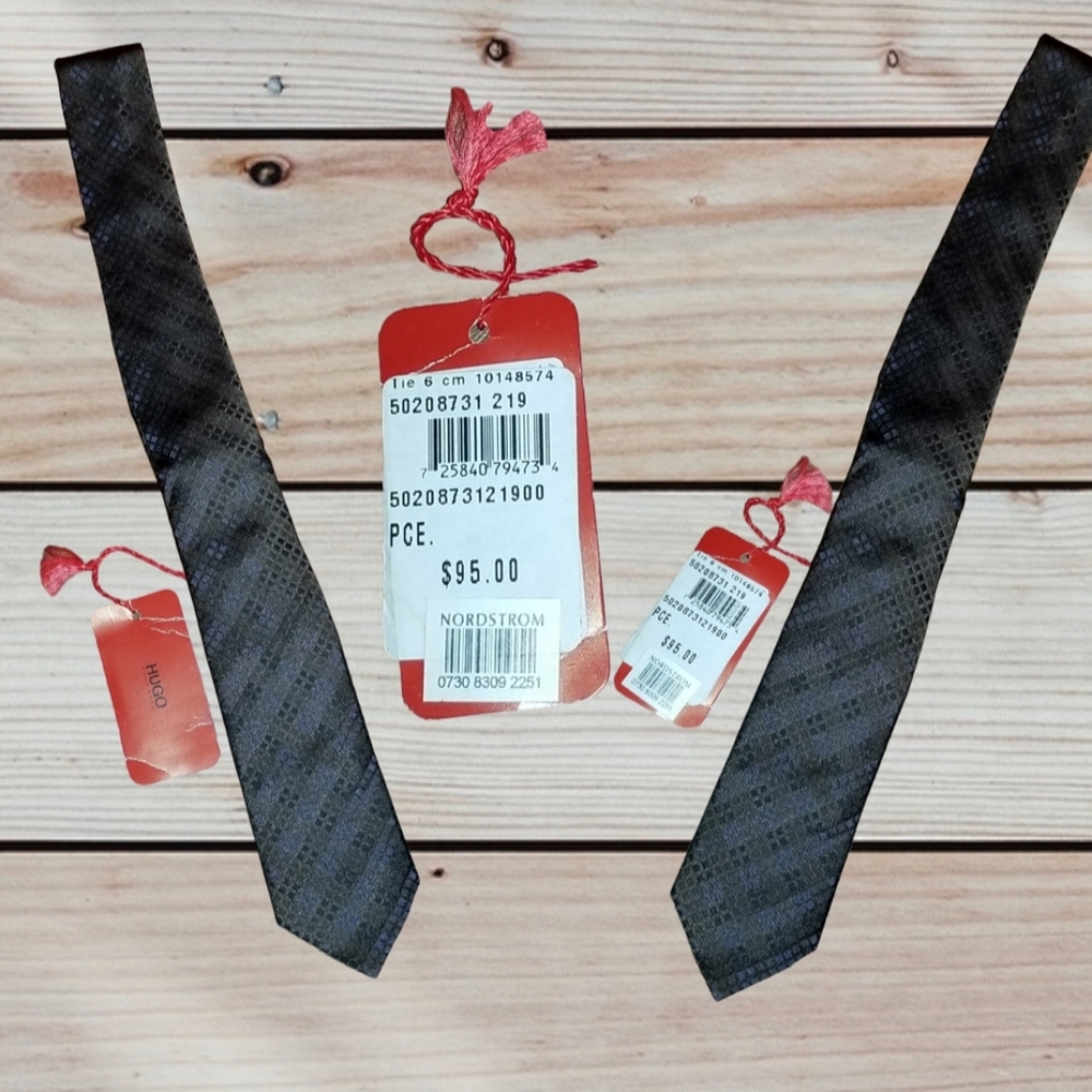 HUGO Charcoal/Slate Men's Tie